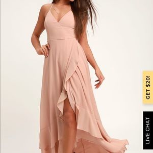 New Lulus blush maxi dress